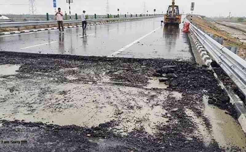 Filling of potholes and cracks in Bundelkhand Expressway continues